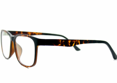 Reese clip-on prescription sunglasses by Mr Foureyes angle shot optical glasses in tortoiseshell